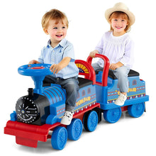 Load image into Gallery viewer, 6V 2 - Seater Ride On Train with Detachable Carriage, Under - Seat Storage, Whistle &amp; Flashing LED Lights, Trackless Electric Ride On Toy for Kids