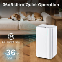 Load image into Gallery viewer, 32 Pint Dehumidifier with 3.3FT Drain Hose, 24H Timer &amp; 3 - Color Indicator, 2000 Sq.Ft Portable Dehumidifier for Basement, Bedroom, Bathroom