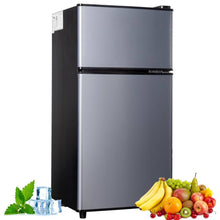 Load image into Gallery viewer, 3.5 Cu.ft Mini Fridge Freezer, 2 Door Small Refrigerator, 7 Level Adjustable Thermostat Freezer Fridge for Living Room, Kitchen and Apartment, Sivelr