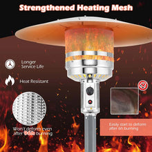 Load image into Gallery viewer, 50,000 BTU Propane Outdoor Heater, Round Patio Heater with Stainless Steel Burner, Tip - Over, Flame - Out Protection, Wheels, CSA Certificated