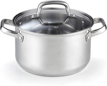 Load image into Gallery viewer, Cook N Home Pots and Pans Stainless Steel, 8-Piece Induction Pot Kitchen Cookware Set, Silver, Oven Safe