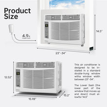 Load image into Gallery viewer, Window Air Conditioner 6000 BTU Cool to 250 Sq Ft Intelligent, LED, Remote Control, Easy to Clean Filter Screen, Can Be Used As a Dehumidifier/Fan