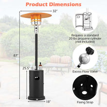 Load image into Gallery viewer, 50,000 BTU Propane Outdoor Heater, Round Patio Heater with Stainless Steel Burner, Tip - Over, Flame - Out Protection, Wheels, CSA Certificated