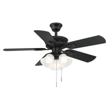 Load image into Gallery viewer, Hampton Bay Glendale III 42 in. LED Indoor Matte Black Ceiling Fan with Light and Pull Chains Included