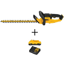 Load image into Gallery viewer, DeWalt 20V Max 22 in. Lithium - Ion Cordless Hedge Trimmer with 20V Max Compact Lithium - Ion 4Ah Battery and 12V to 20V Charger
