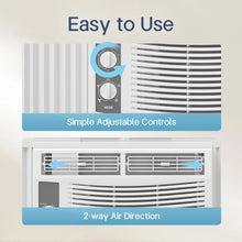 Load image into Gallery viewer, 5000 BTU Window Air Conditioner Easy Cool - Capable of Cooling up to 150 Sq Ft. 2 Fan Speeds, 4 - Way Air Direction, Mechanical Control, Filter