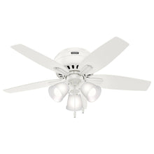 Load image into Gallery viewer, Hunter 42 in. Newsome Low Profile Fresh White Ceiling Fan with Light 51077