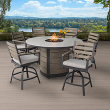 Load image into Gallery viewer, Agio Nicolet 7-Piece Fire Outdoor Patio High Dining Set