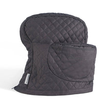 Load image into Gallery viewer, KitchenAid Fitted Tilt - Head Solid Stand Mixer Cover with Storage Pocket, Quilted 100% Cotton, Charcoal Grey, 14.4"x18"x10"
