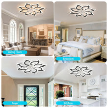 Load image into Gallery viewer, Garwarm Dimmable Ceiling Fan with Light and Remote Control, 27" Small Flush Mounted Ceiling Fan
