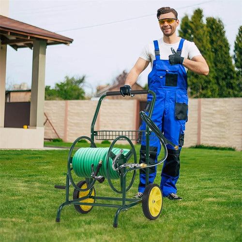 Garden Hose Reel Cart Holds 230FT of 5/8