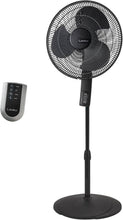 Load image into Gallery viewer, Lasko Oscillating Pedestal Fan, Thermostat, Adjustable Height, Remote Control, Timer, 4 Speeds, for Bedroom, Living Room, Office &amp; Dorm, 16", Black
