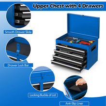 Load image into Gallery viewer, 2 - in - 1 Rolling Tool Chest, 5-Drawer Tool Storage Cabinet with Wheels, Adjustable Shelf, Tool Box Organizer for Garage Warehouse Workshop