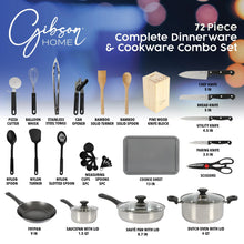Load image into Gallery viewer, Gibson Home 71 Piece Stainless Steel Silver Cookware Combo Set