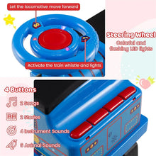 Load image into Gallery viewer, 6V 2 - Seater Ride On Train with Detachable Carriage, Under - Seat Storage, Whistle &amp; Flashing LED Lights, Trackless Electric Ride On Toy for Kids