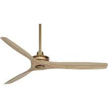 Load image into Gallery viewer, Casa Vieja 52" Windspun Soft Brass Natural Wood Blades Ceiling Fan with Remote