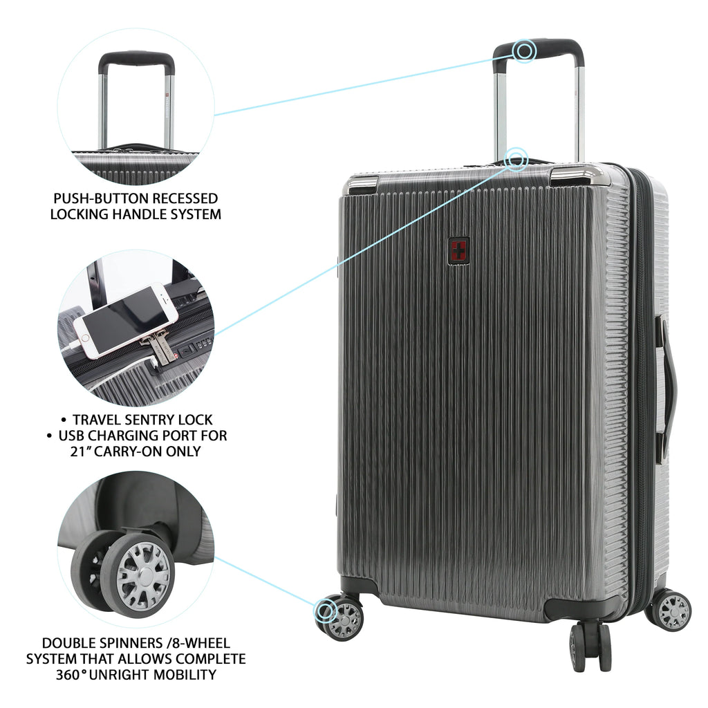 Swiss Tech Excursion 29" Hard Side Rolling Upright Luggage - Charcoal