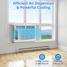 Load image into Gallery viewer, GAOMON Smart 6000 BTU Window Air Conditioner - WiFi - Enabled AC with Remote &amp; App Control, Timer, Sleep Mode, Easy Install Kit, Cools Rooms up to 350