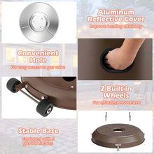 Load image into Gallery viewer, 50,000 BTU Propane Outdoor Heater, Round Patio Heater with Stainless Steel Burner, Tip - Over, Flame - Out Protection, Wheels, CSA Certificated