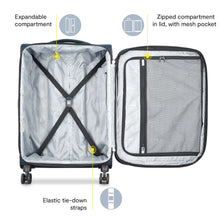Load image into Gallery viewer, DELSEY PARIS Sky Max 2.0, 2 Piece Softside Luggage Set Includes 24" Checked Luggage and a Carry - on Duffel Bag, Blue