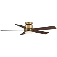 Load image into Gallery viewer, Casa Vieja 52" Grand Palm Indoor Outdoor Ceiling Fan 5 Blade LED Light Remote Control Soft Brass Finish Bedroom Hugger Damp Rated