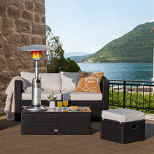 Load image into Gallery viewer, 11,000 BTU Tabletop Propane Patio Heater, Portable Stainless Steel Outdoor Heater with Adjustable Flame &amp; Tip - Over Protection
