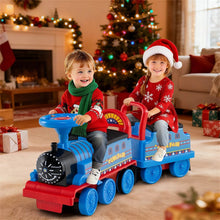 Load image into Gallery viewer, 6V 2 - Seater Ride On Train with Detachable Carriage, Under - Seat Storage, Whistle &amp; Flashing LED Lights, Trackless Electric Ride On Toy for Kids