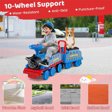 Load image into Gallery viewer, 6V 2 - Seater Ride On Train with Detachable Carriage, Under - Seat Storage, Whistle &amp; Flashing LED Lights, Trackless Electric Ride On Toy for Kids