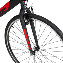 Load image into Gallery viewer, Hyper Bicycle 700c Men'S Spin Fit Hybrid Bike, Black and Red