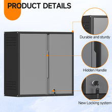 Load image into Gallery viewer, Topass Metal Wall Cabinet with Lockgarage Storage Cabinet, Wall - Mounted Utility Cabinet with Adjustable Shelf &amp; Locking Doors