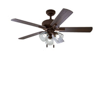 Load image into Gallery viewer, Better Homes &amp; Gardens 52" Bronze Coastal Ceiling Fan, 5 Reversible Blade, 3 LED Bulbs Included