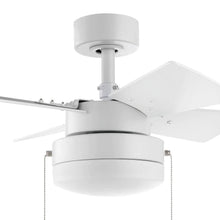 Load image into Gallery viewer, Hampton Bay YG922B-MWH Metarie II 24 in. Indoor Matte White Ceiling Fan with Light