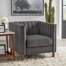 Load image into Gallery viewer, Lifestorey Paxton Tuxedo Chair with Channel Stitch Design