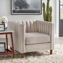 Load image into Gallery viewer, Lifestorey Paxton Tuxedo Chair with Channel Stitch Design