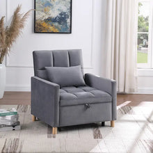 Load image into Gallery viewer, Versatile Sleeper Chair with Removable Pillow