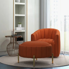 Load image into Gallery viewer, SEYNAR Modern Velvet Tufted Swivel Club Chair and Ottoman Set