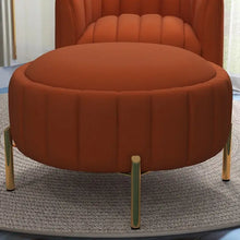 Load image into Gallery viewer, SEYNAR Modern Velvet Tufted Swivel Club Chair and Ottoman Set