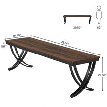 Load image into Gallery viewer, 78.74 - Inch Extra Long Double Computer Desk with Stylish Metal Legs for Home Office