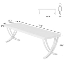 Load image into Gallery viewer, 78.74 - Inch Extra Long Double Computer Desk with Stylish Metal Legs for Home Office