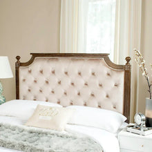 Load image into Gallery viewer, SAFAVIEH Desiderata Rustic Wood Upholstered Headboard