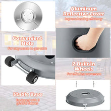 Load image into Gallery viewer, 50,000 BTU Propane Outdoor Heater, Round Patio Heater with Stainless Steel Burner, Tip - Over, Flame - Out Protection, Wheels, CSA Certificated