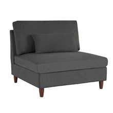 Load image into Gallery viewer, 5-Piece Corduroy Modular Sectional Sofa with Ottoman