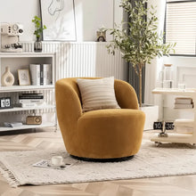 Load image into Gallery viewer, Modern Swivel Barrel Chair with 360 - Degree Rotation - Single Fabric Accent Chair