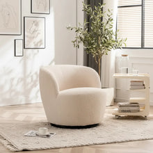 Load image into Gallery viewer, Modern Swivel Barrel Chair with 360 - Degree Rotation - Single Fabric Accent Chair