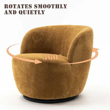 Load image into Gallery viewer, Modern Swivel Barrel Chair with 360 - Degree Rotation - Single Fabric Accent Chair