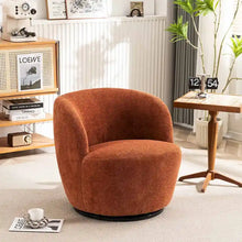 Load image into Gallery viewer, Modern Swivel Barrel Chair with 360 - Degree Rotation - Single Fabric Accent Chair