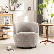Load image into Gallery viewer, Modern Swivel Barrel Chair with 360 - Degree Rotation - Single Fabric Accent Chair