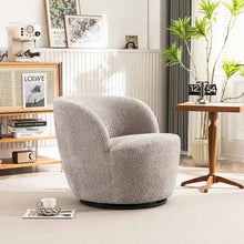 Load image into Gallery viewer, Modern Swivel Barrel Chair with 360 - Degree Rotation - Single Fabric Accent Chair