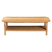 Load image into Gallery viewer, Minahasa Bohemian Braided Rattan Coffee Table in Light Honey