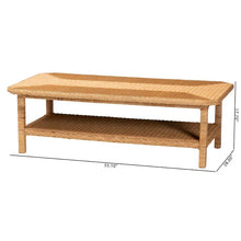 Load image into Gallery viewer, Minahasa Bohemian Braided Rattan Coffee Table in Light Honey